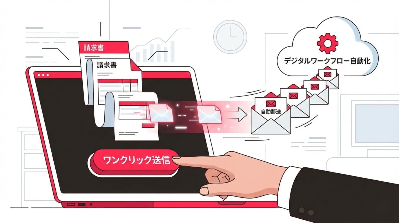 請求書発行を自動化｜1クリックで作成から郵送まで完了する方法