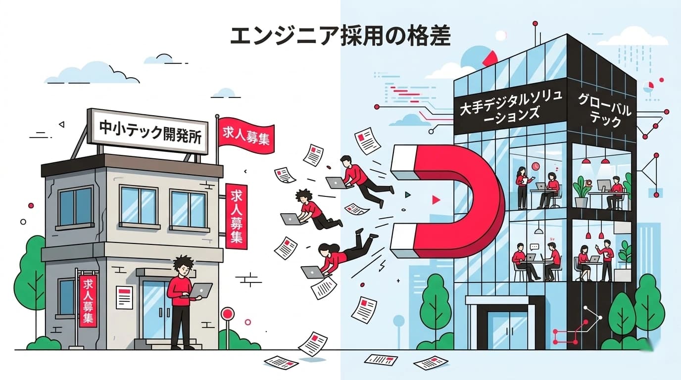 中小企業のエンジニア採用が苦戦する構造的な理由｜大企業との「見えない格差」