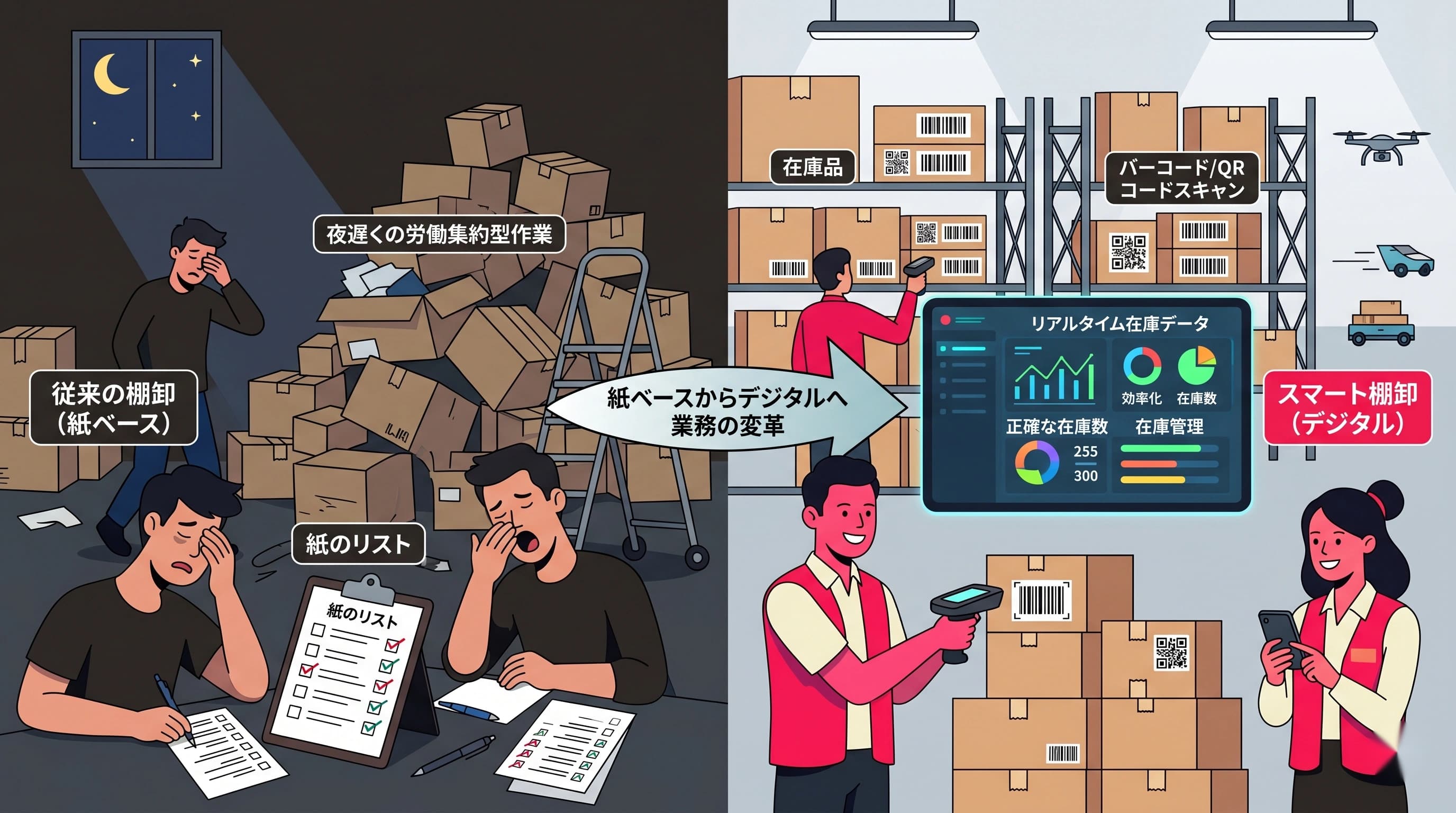棚卸し作業を半日で終わらせる！バーコード・QRコード活用の在庫管理