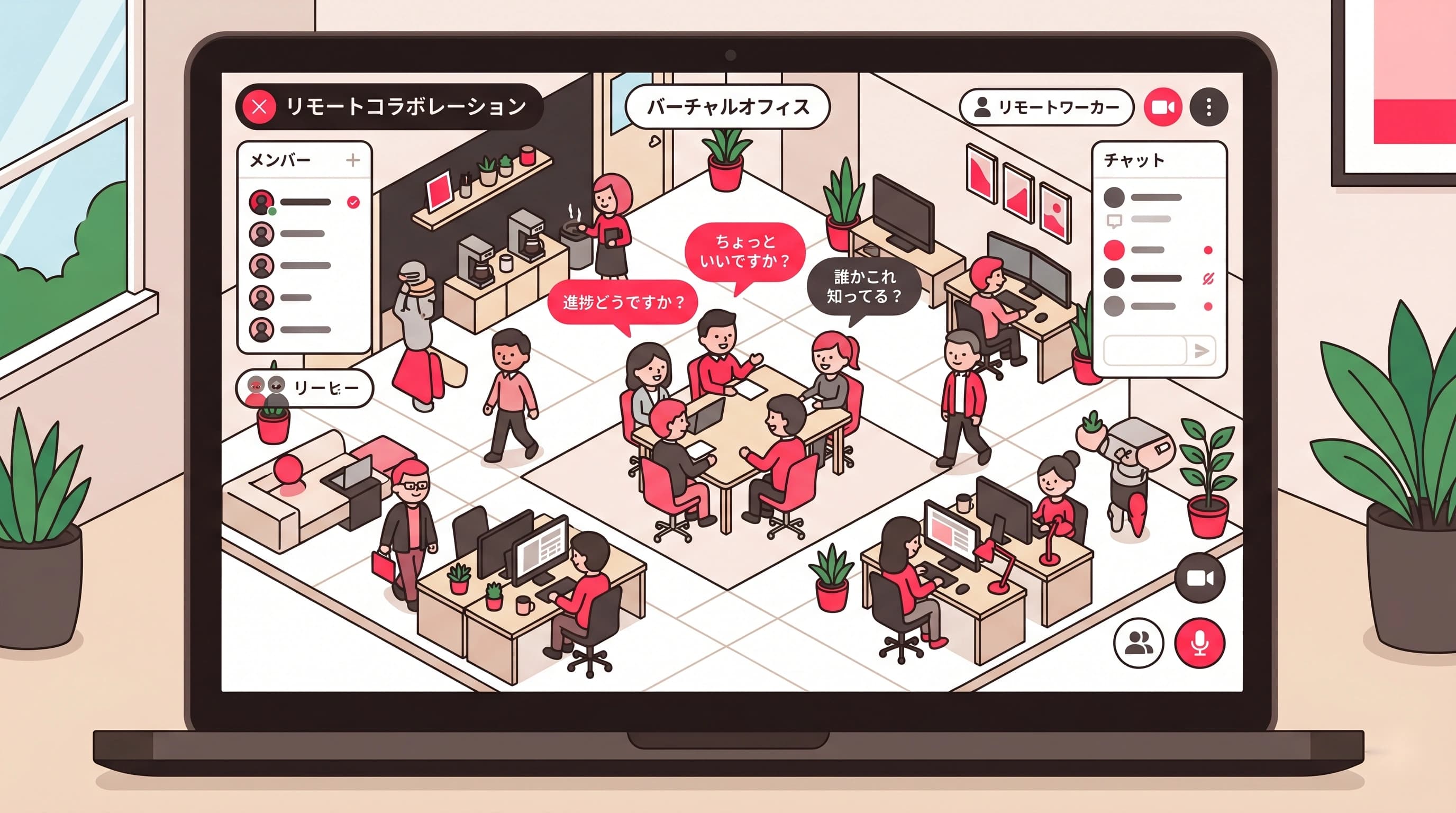 テレワーク中の「ちょっと聞きたい」を解決するバーチャルオフィスツール比較
