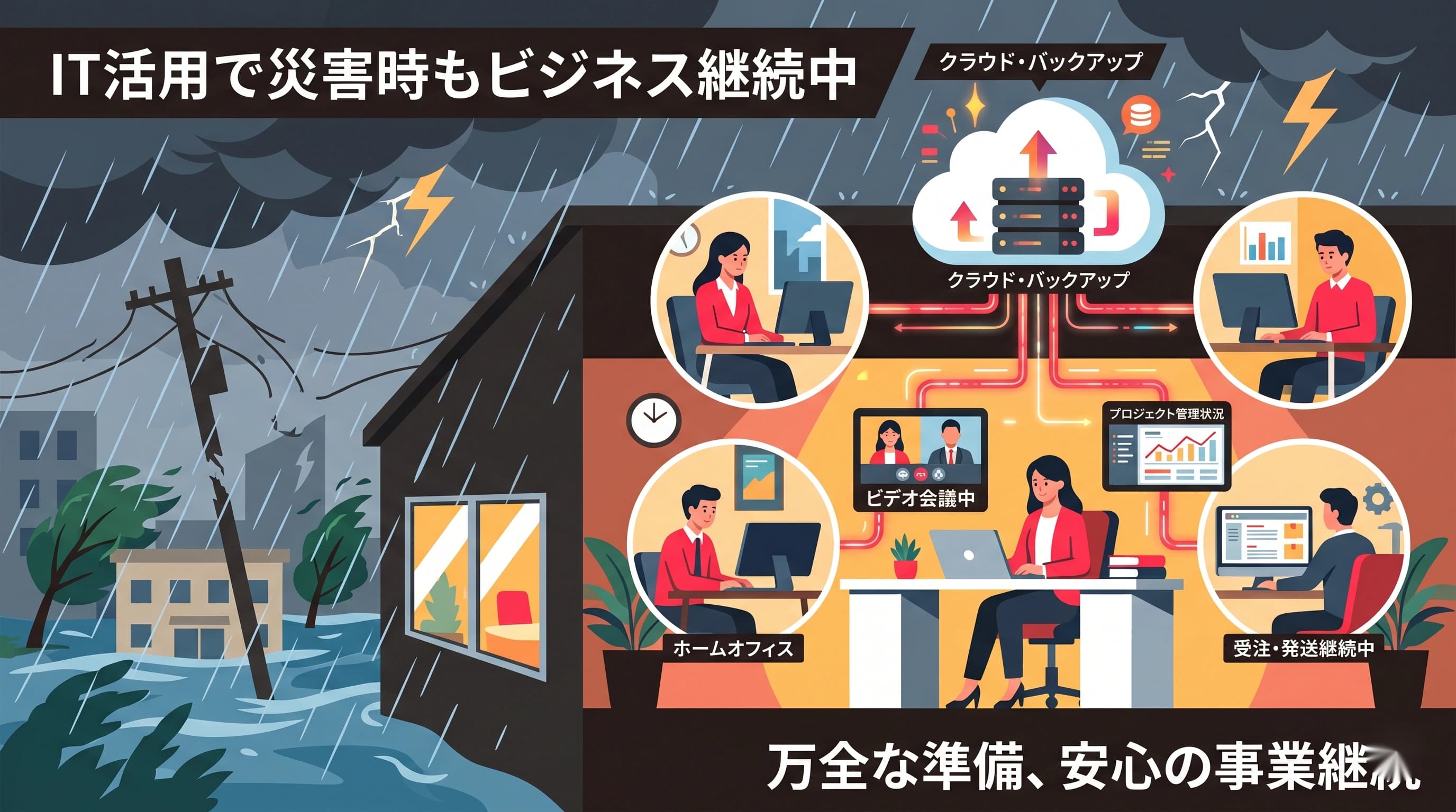 BCP（事業継続計画）にITは必須｜災害時にも業務を止めない最低限の備え