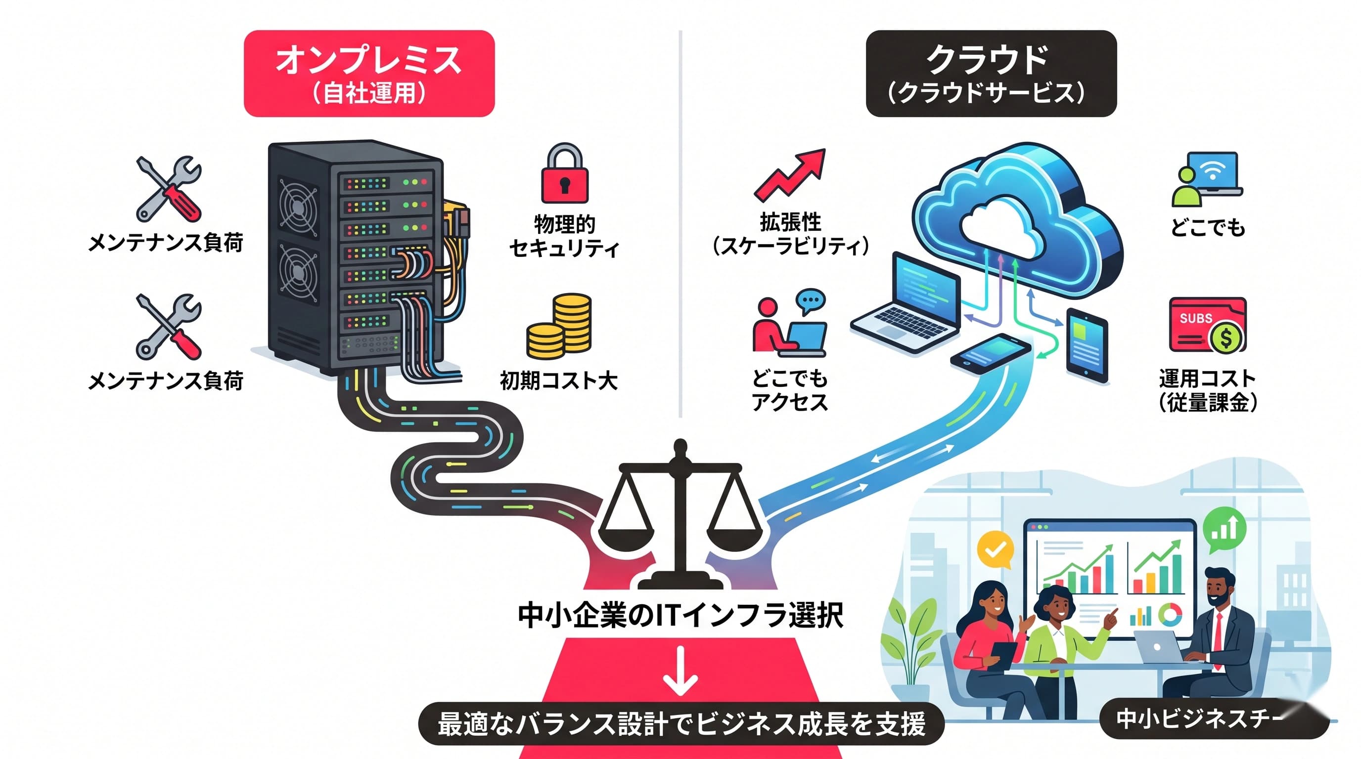 サーバーの「オンプレミス vs クラウド」論争に終止符｜中小企業の正解はこれ