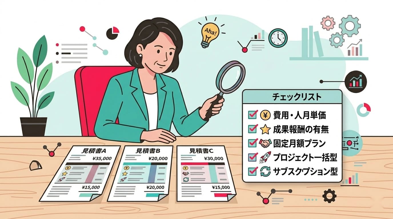 DX支援の値段交渉で損しないために｜相見積もりで比較すべき5項目